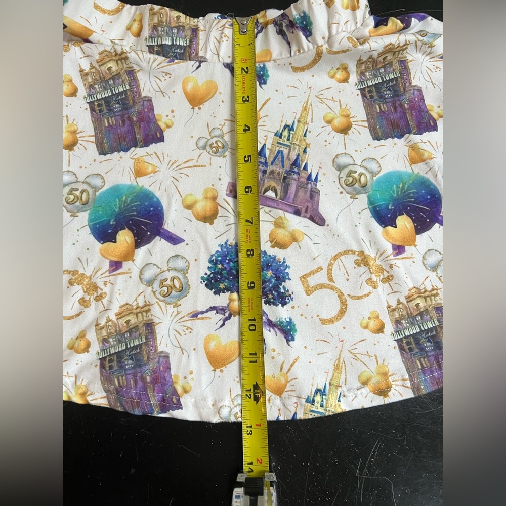 Disneyworld Anniversary swing skirt & crop top set mickey minnie mouse castle - Picture 9 of 10